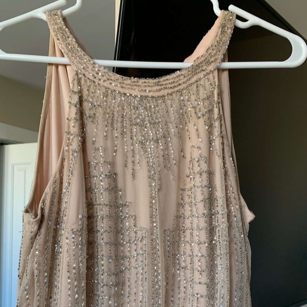 Adriana papell beaded blouson